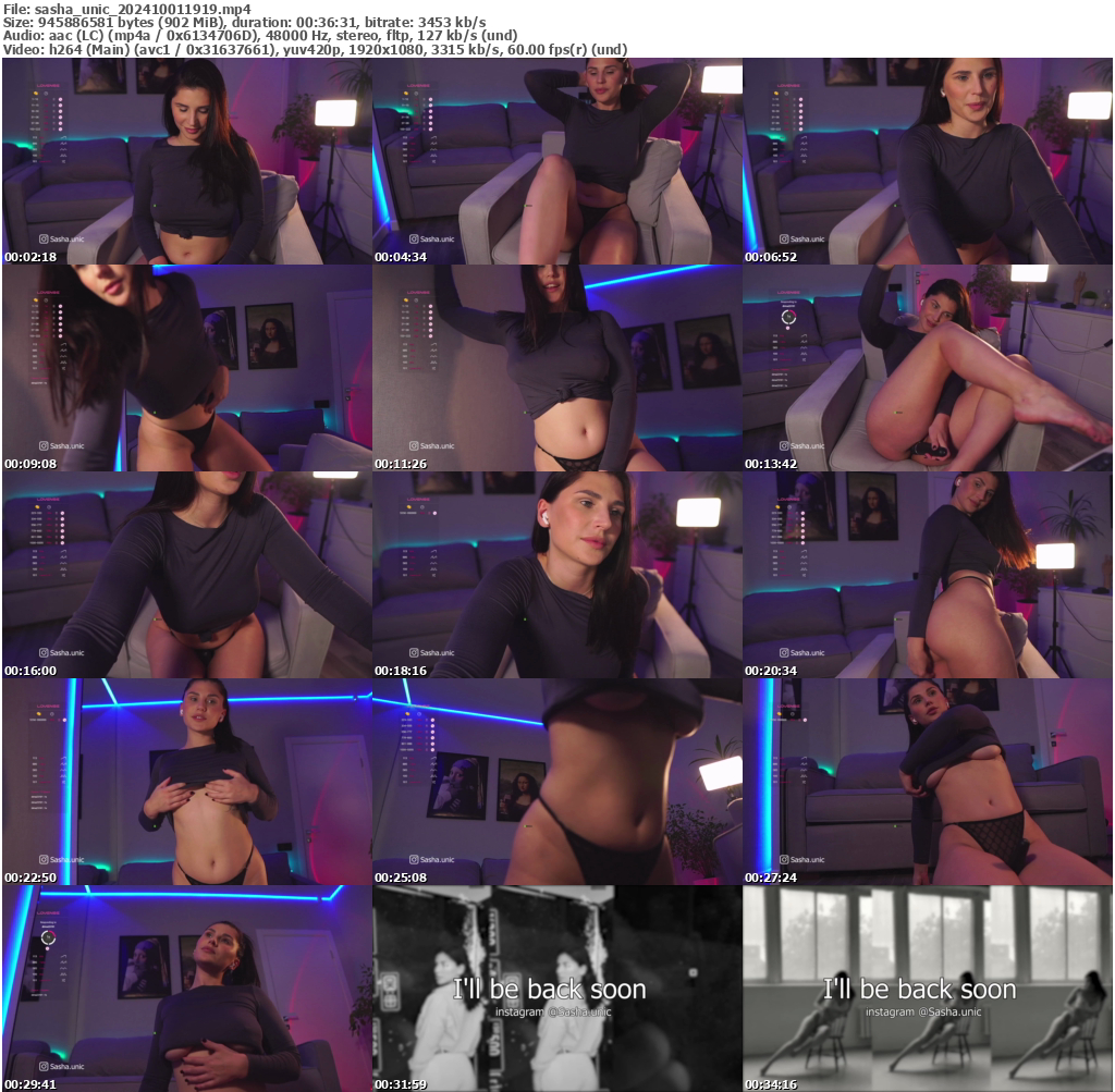 Preview thumb from sasha_unic on 2024-10-01 @ bongacams