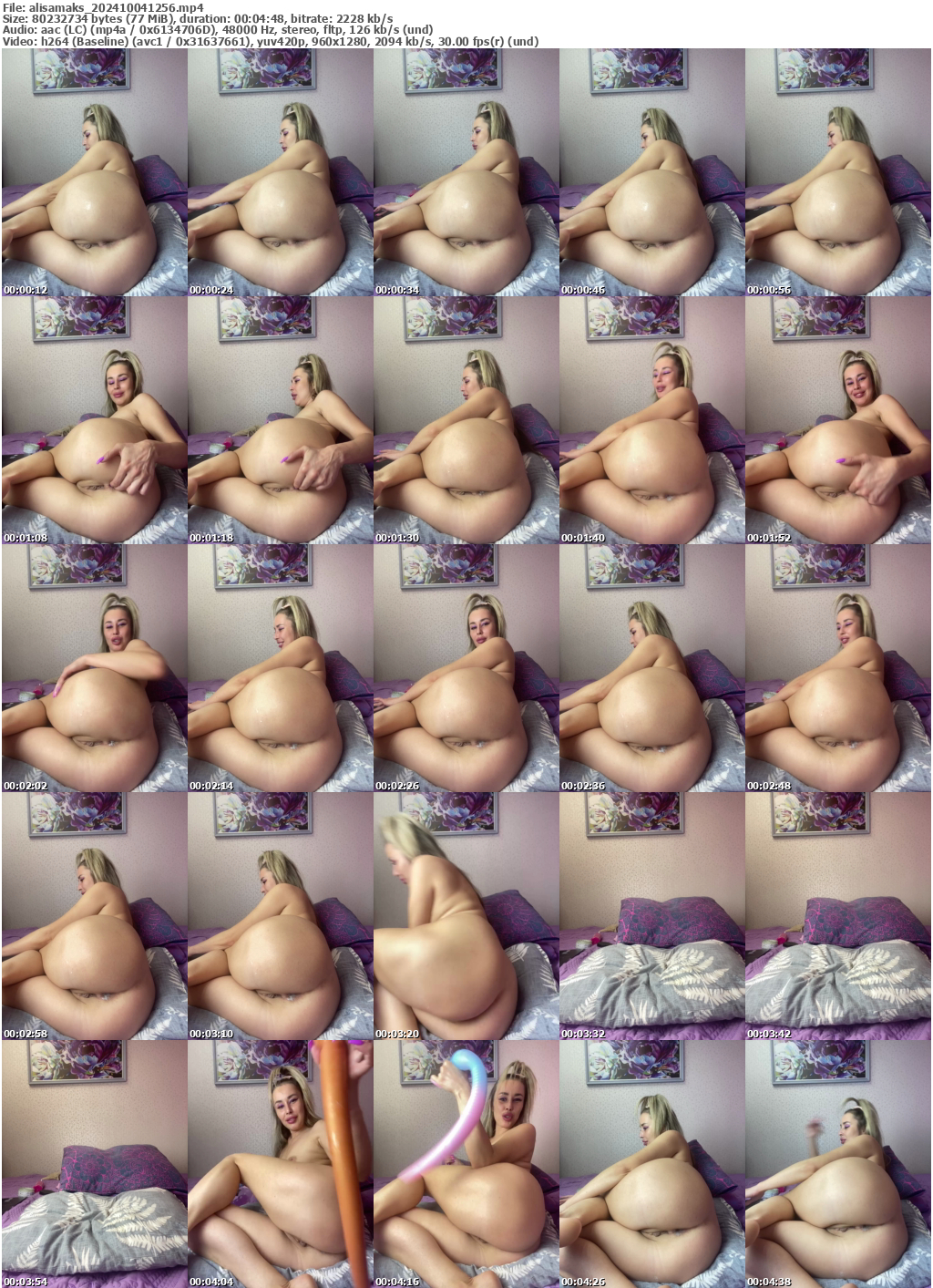 Preview thumb from alisamaks on 2024-10-04 @ bongacams