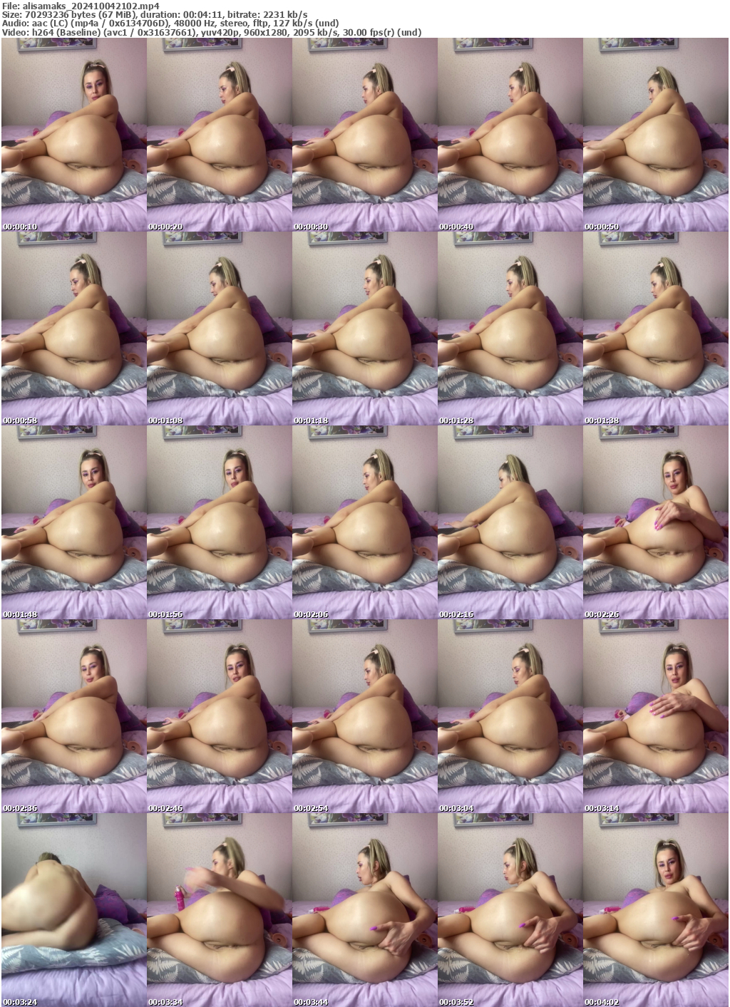 Preview thumb from alisamaks on 2024-10-04 @ bongacams