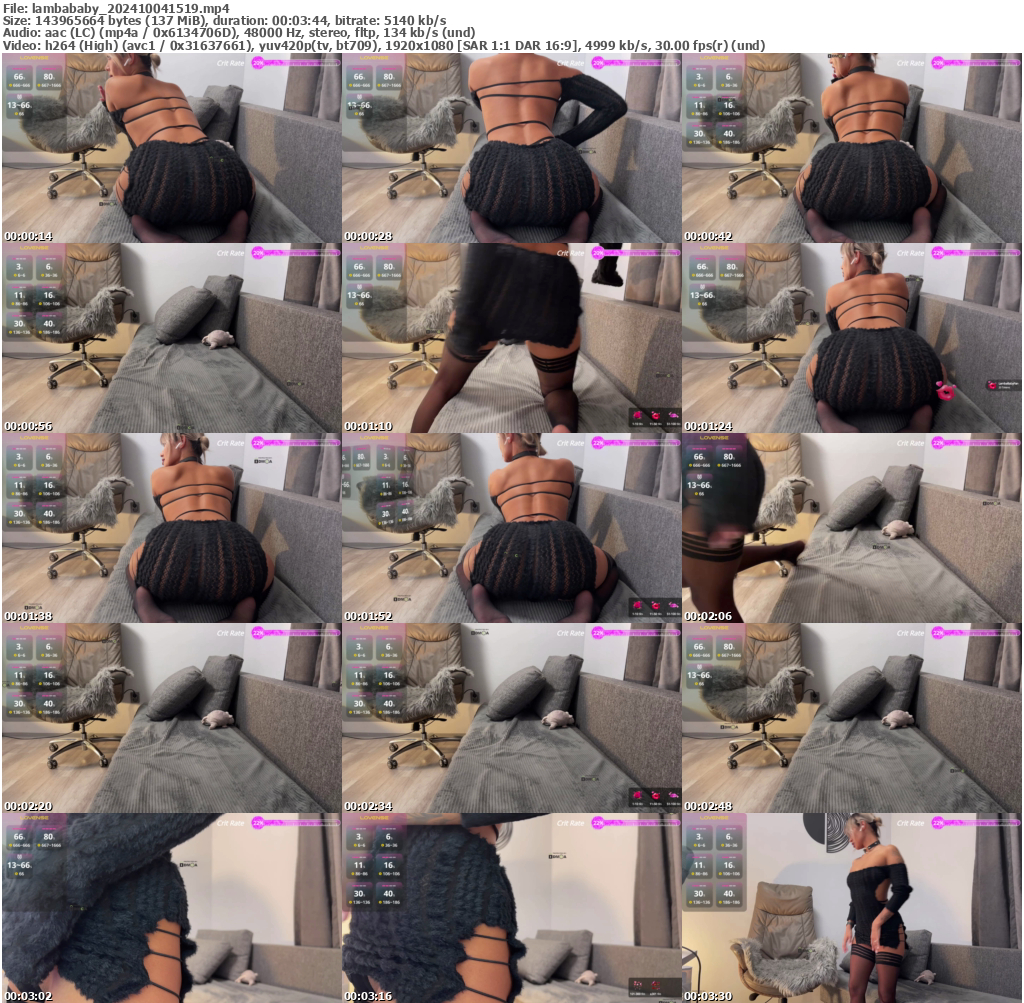 Preview thumb from lambababy on 2024-10-04 @ bongacams