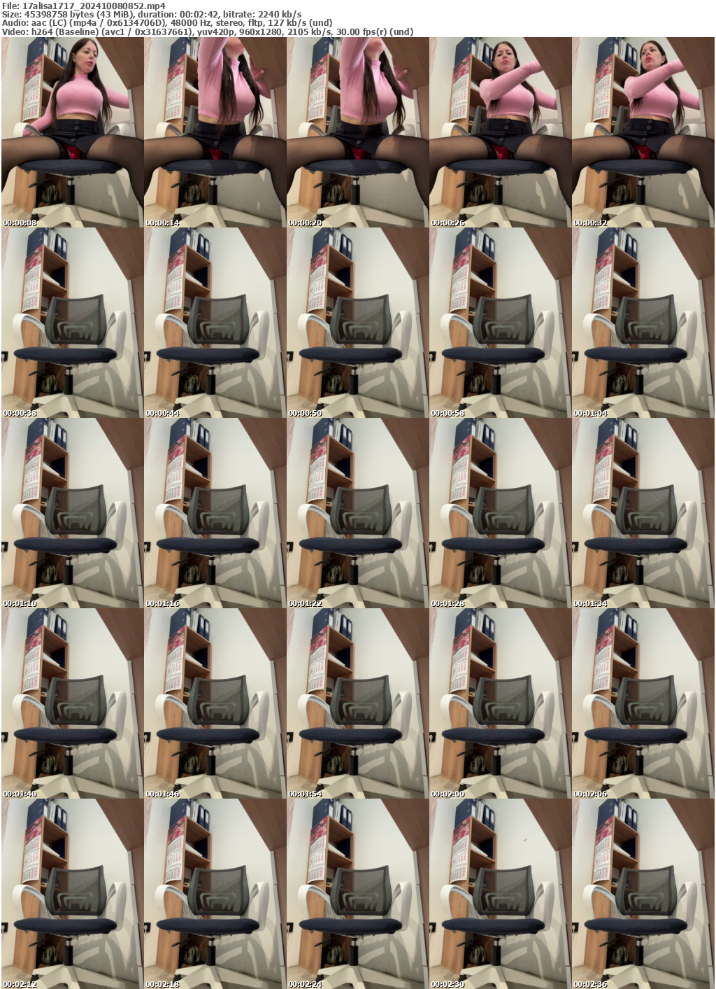 Preview thumb from 17alisa1717 on 2024-10-08 @ bongacams