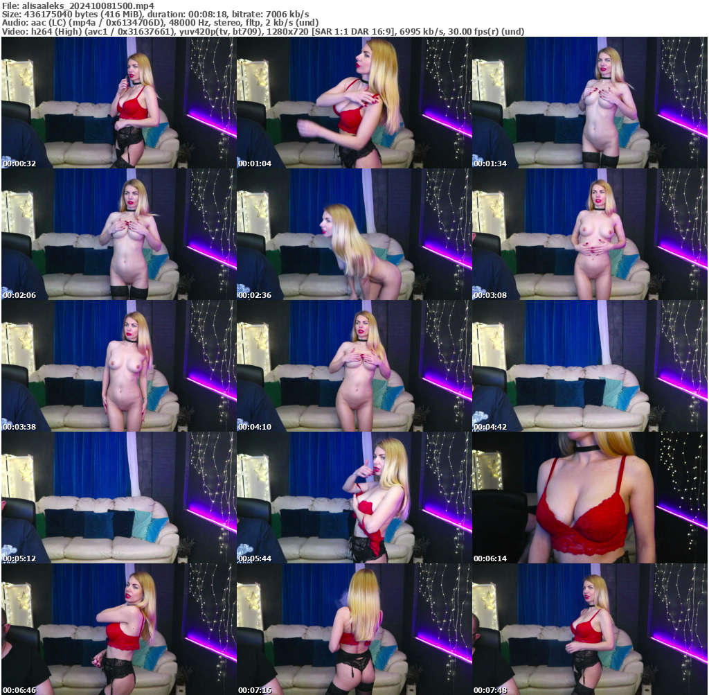 Preview thumb from alisaaleks on 2024-10-08 @ bongacams
