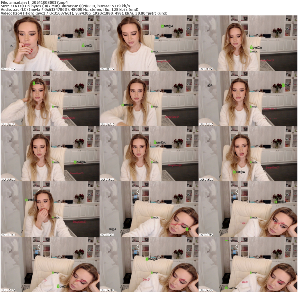 Preview thumb from annadaisy1 on 2024-10-08 @ bongacams