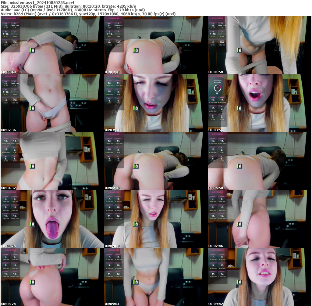 Preview thumb from missfentasy1 on 2024-10-08 @ bongacams