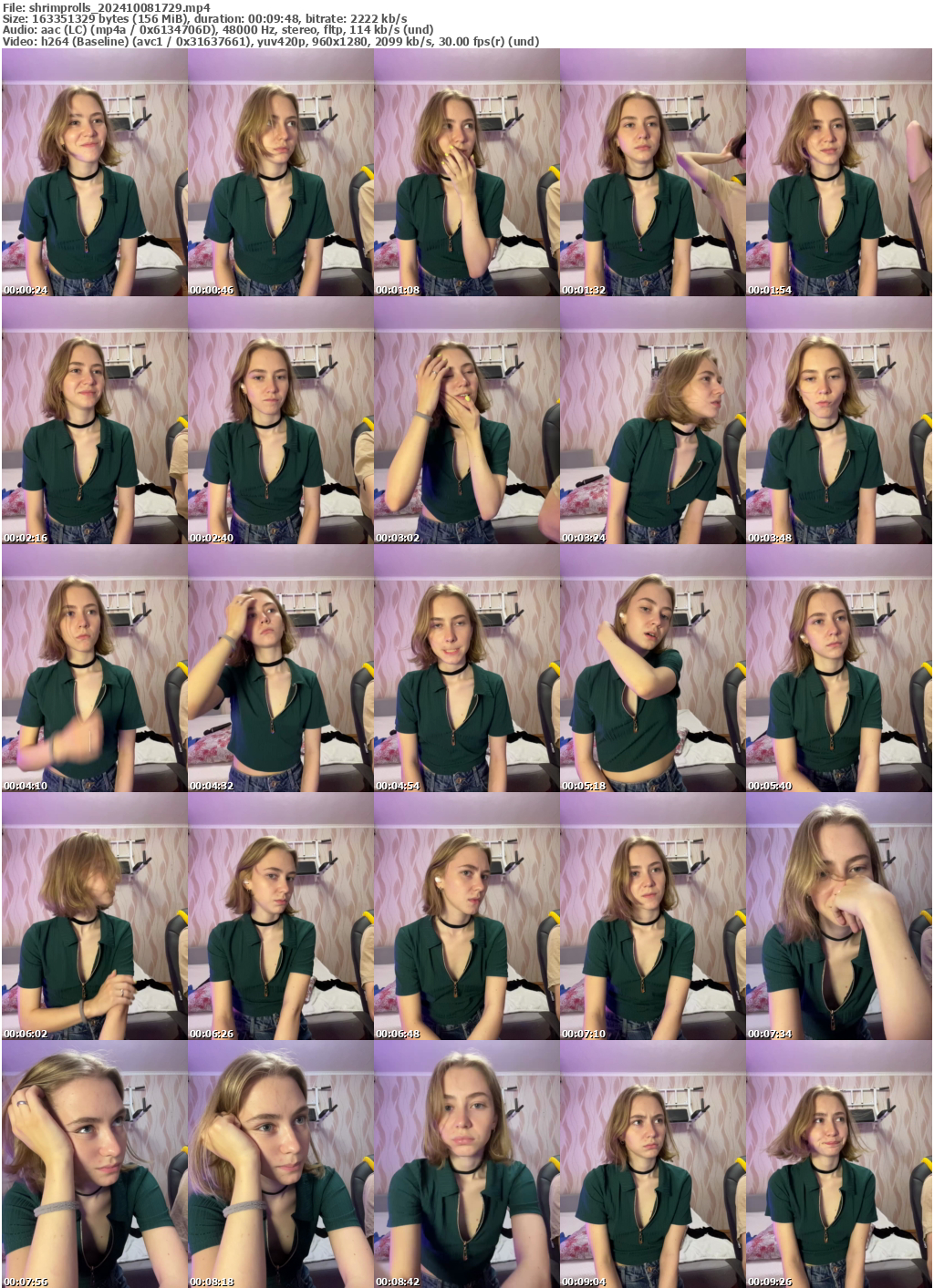 Preview thumb from shrimprolls on 2024-10-08 @ bongacams