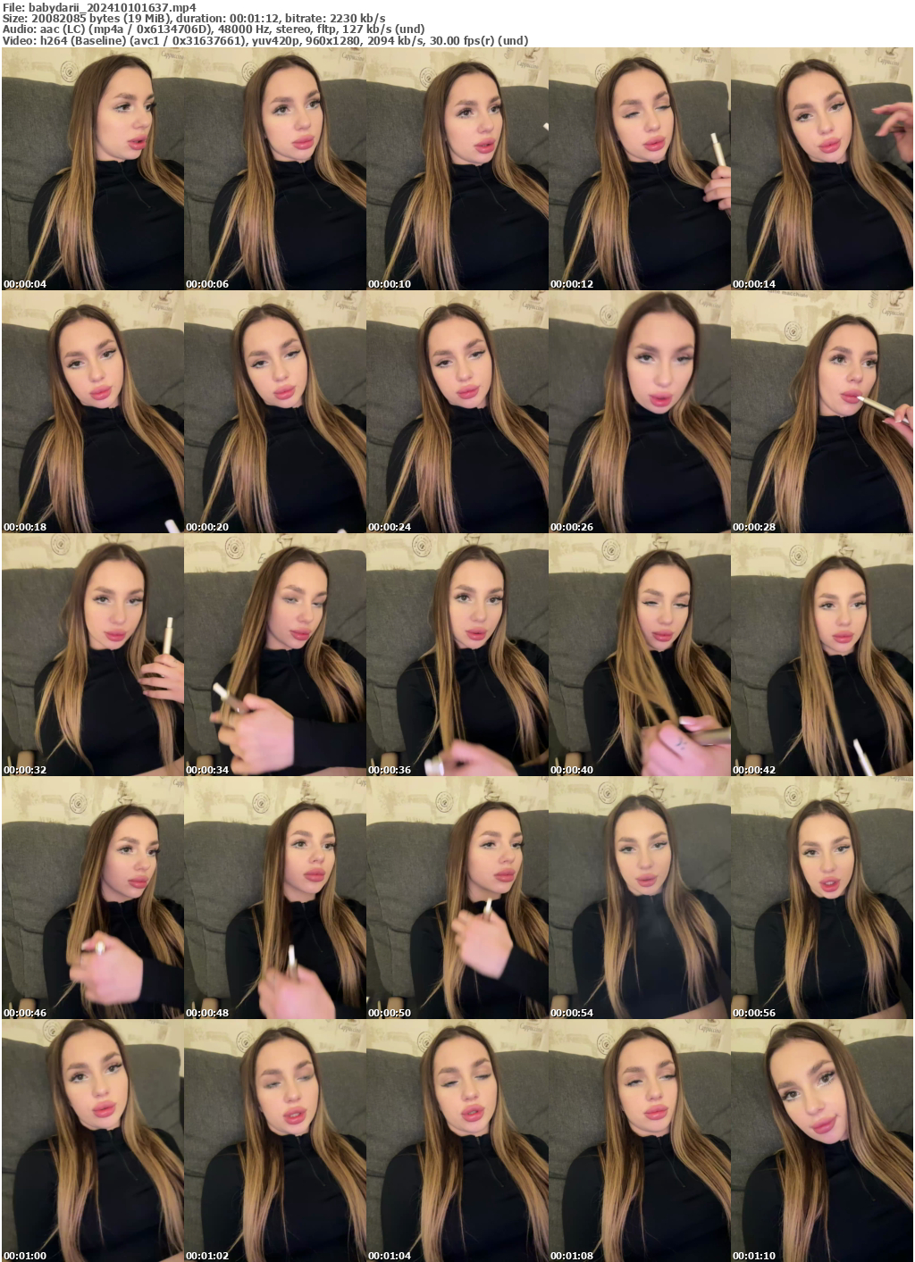 Preview thumb from babydarii on 2024-10-10 @ bongacams