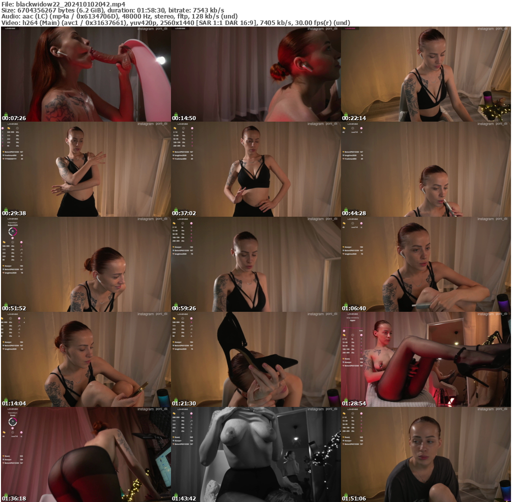 Preview thumb from blackwidow22 on 2024-10-10 @ bongacams