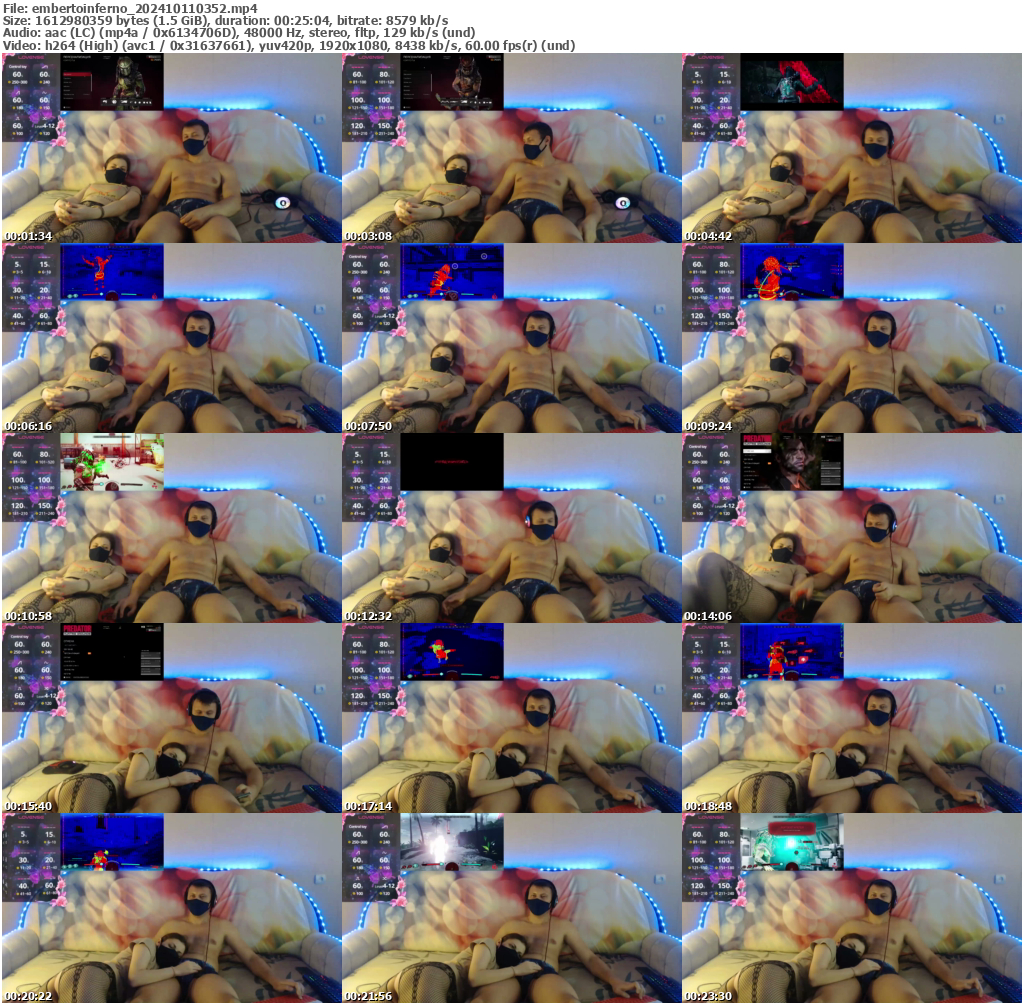 Preview thumb from embertoinferno on 2024-10-11 @ bongacams