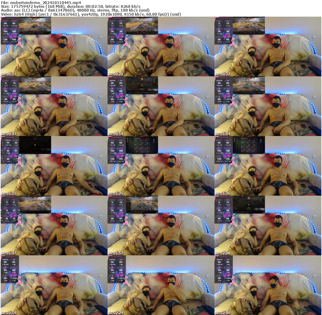 Preview thumb from embertoinferno on 2024-10-11 @ bongacams