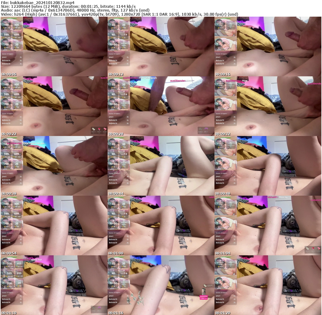 Preview thumb from bukkakebae on 2024-10-12 @ bongacams