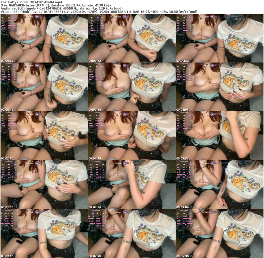 Preview thumb from bettyandrich on 2024-10-14 @ bongacams
