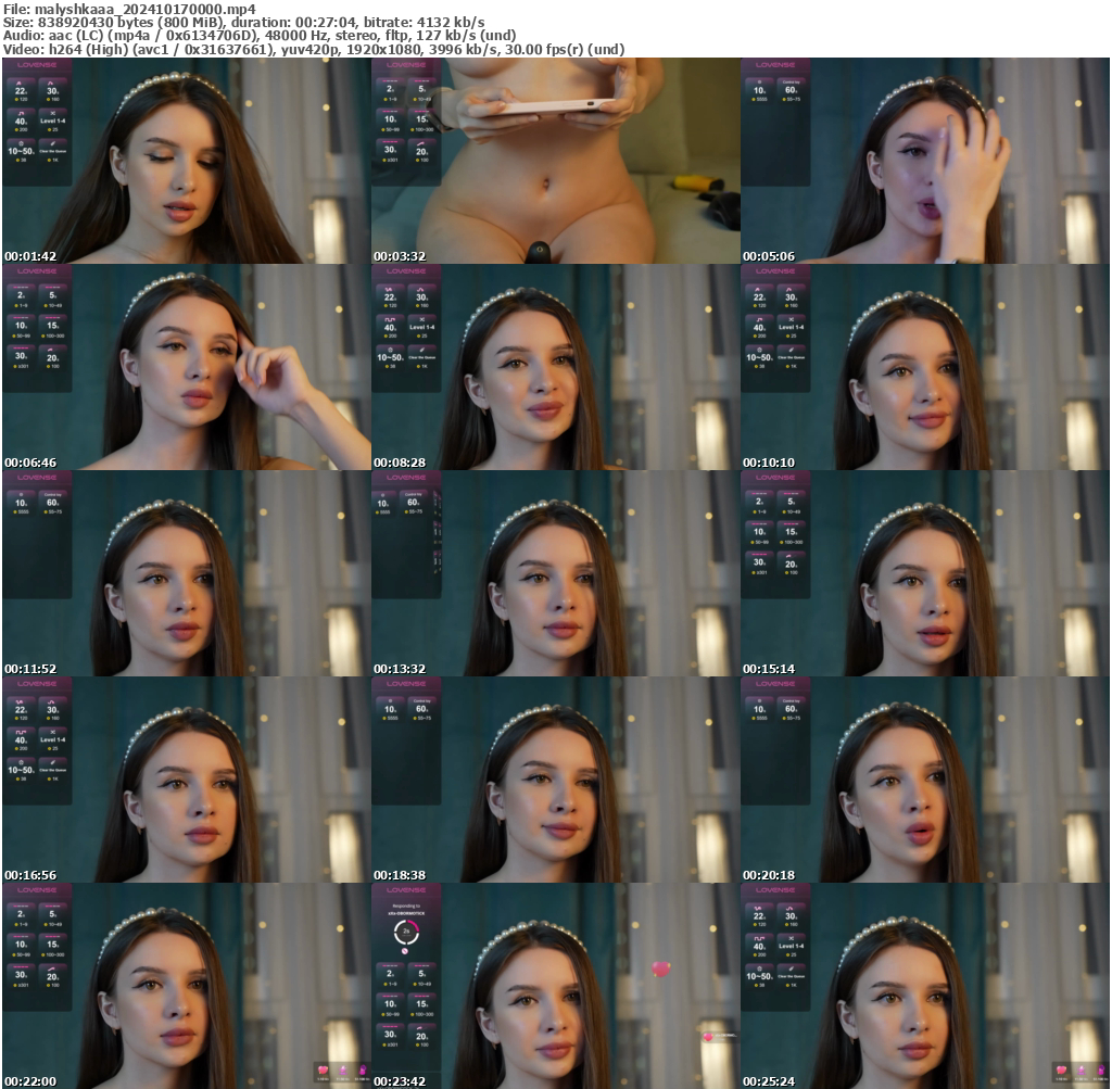 Preview thumb from malyshkaaa on 2024-10-17 @ bongacams