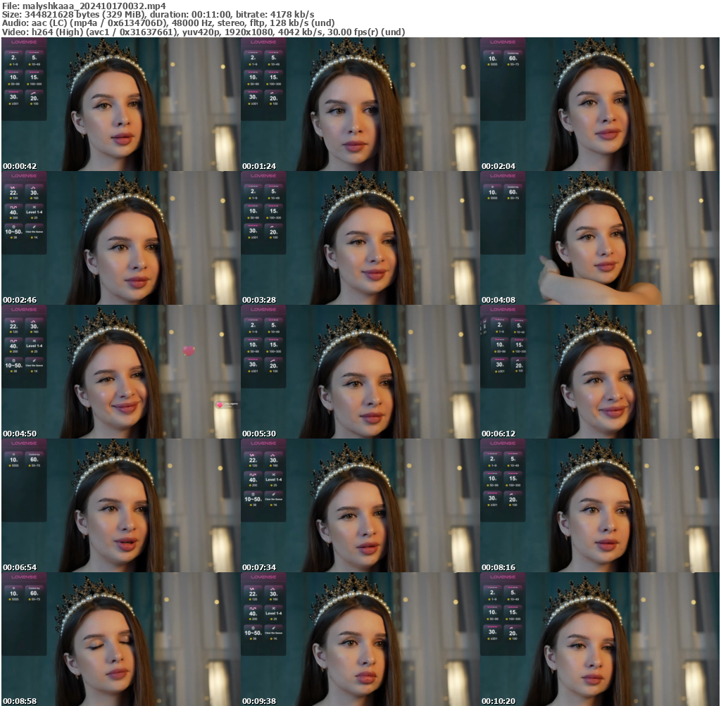 Preview thumb from malyshkaaa on 2024-10-17 @ bongacams