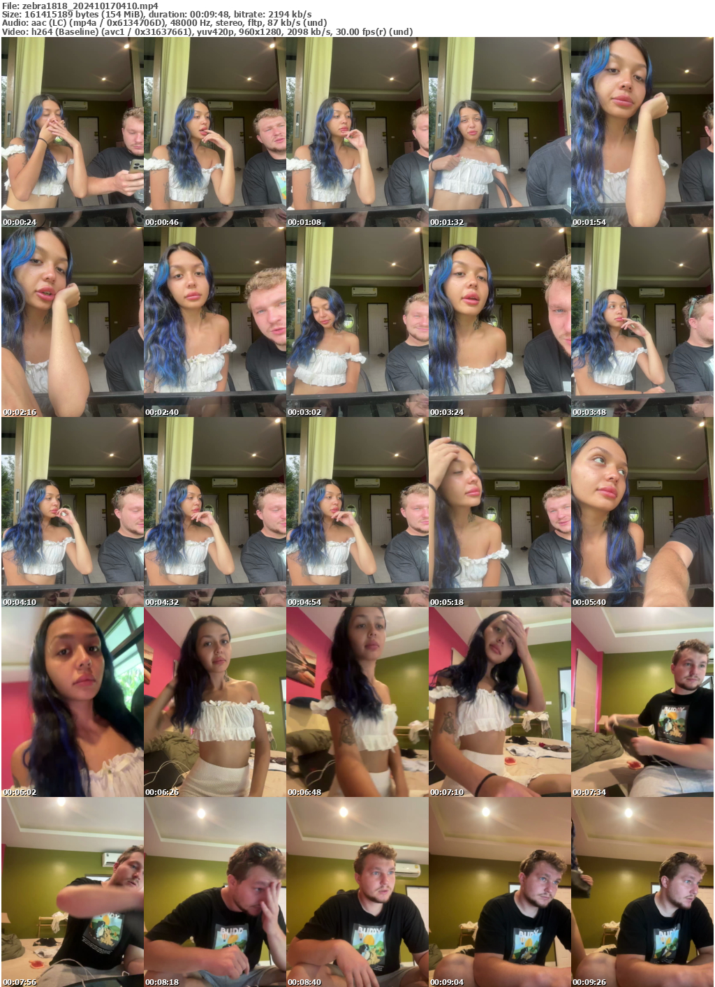 Preview thumb from zebra1818 on 2024-10-17 @ bongacams