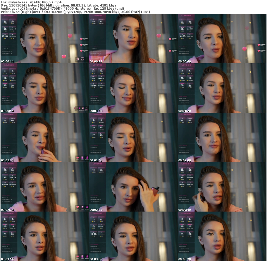 Preview thumb from malyshkaaa on 2024-10-18 @ bongacams