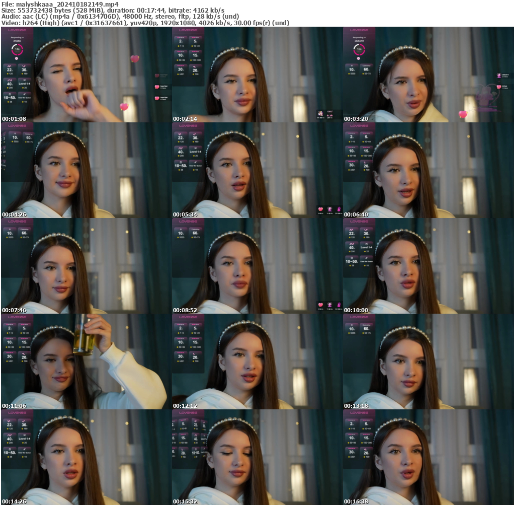 Preview thumb from malyshkaaa on 2024-10-18 @ bongacams