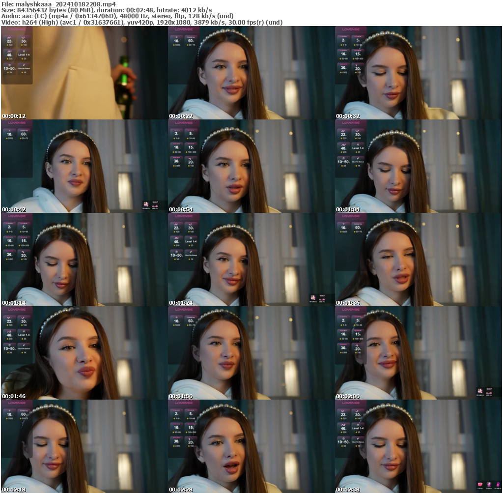 Preview thumb from malyshkaaa on 2024-10-18 @ bongacams