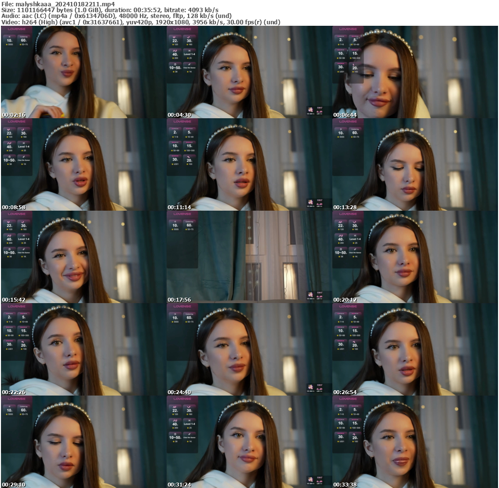 Preview thumb from malyshkaaa on 2024-10-18 @ bongacams