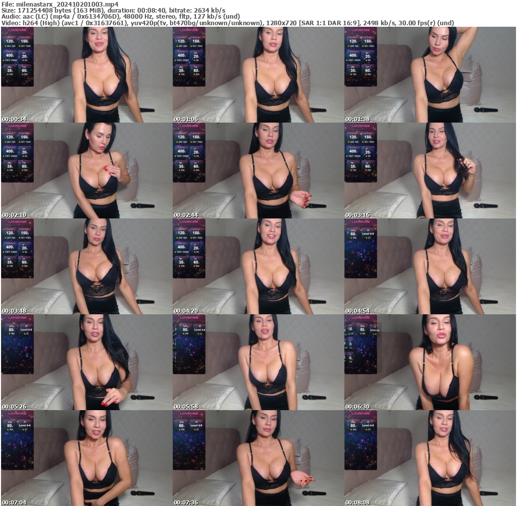 Preview thumb from milenastarx on 2024-10-20 @ bongacams