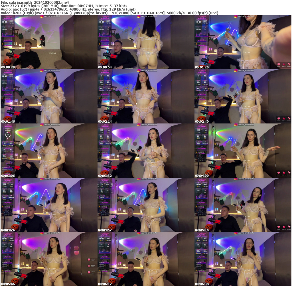 Preview thumb from sabrinasmith on 2024-10-20 @ bongacams