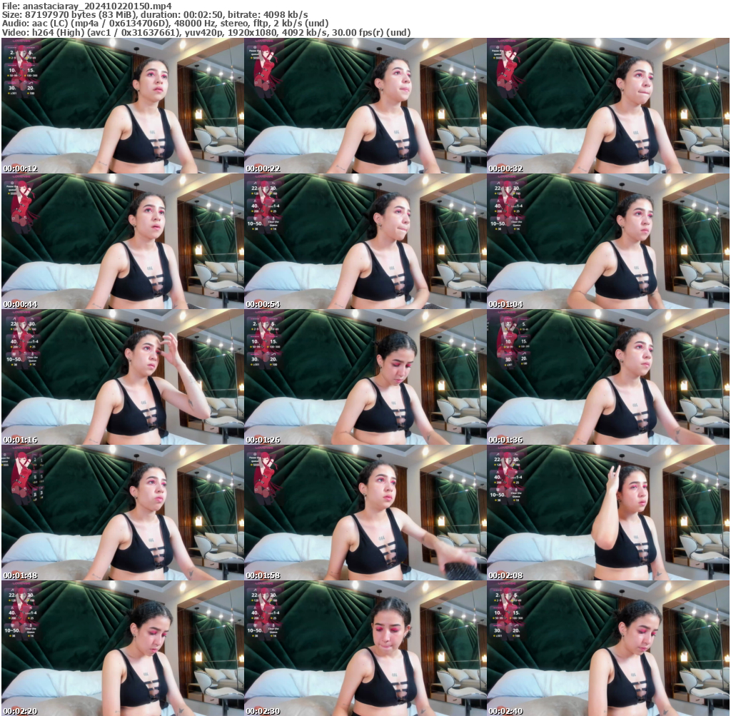 Preview thumb from anastaciaray on 2024-10-22 @ bongacams