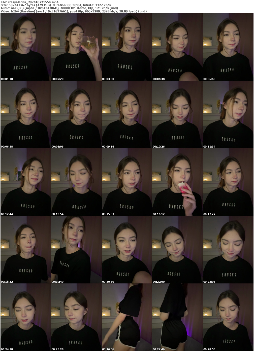 Preview thumb from crazyaleona on 2024-10-22 @ bongacams