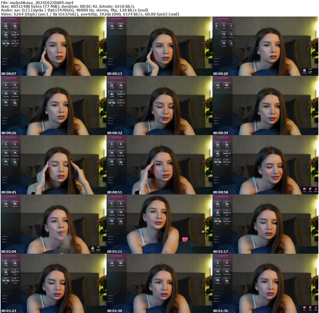 Preview thumb from malyshkaaa on 2024-10-22 @ bongacams