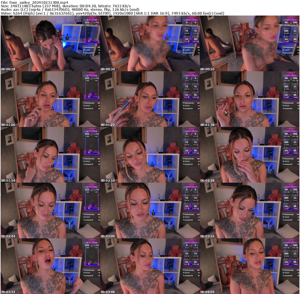 Preview thumb from foxe_sailey on 2024-10-23 @ bongacams