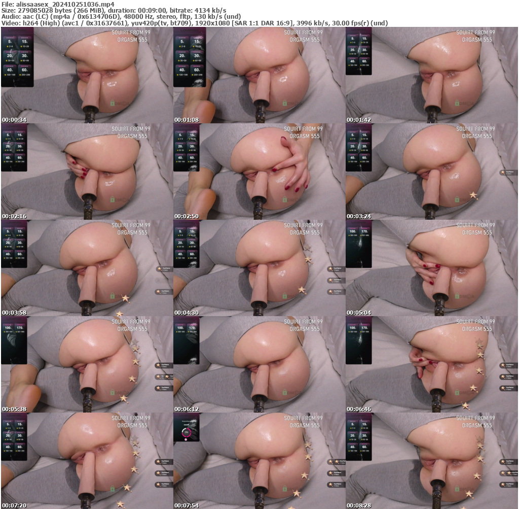 Preview thumb from alissaasex on 2024-10-25 @ bongacams