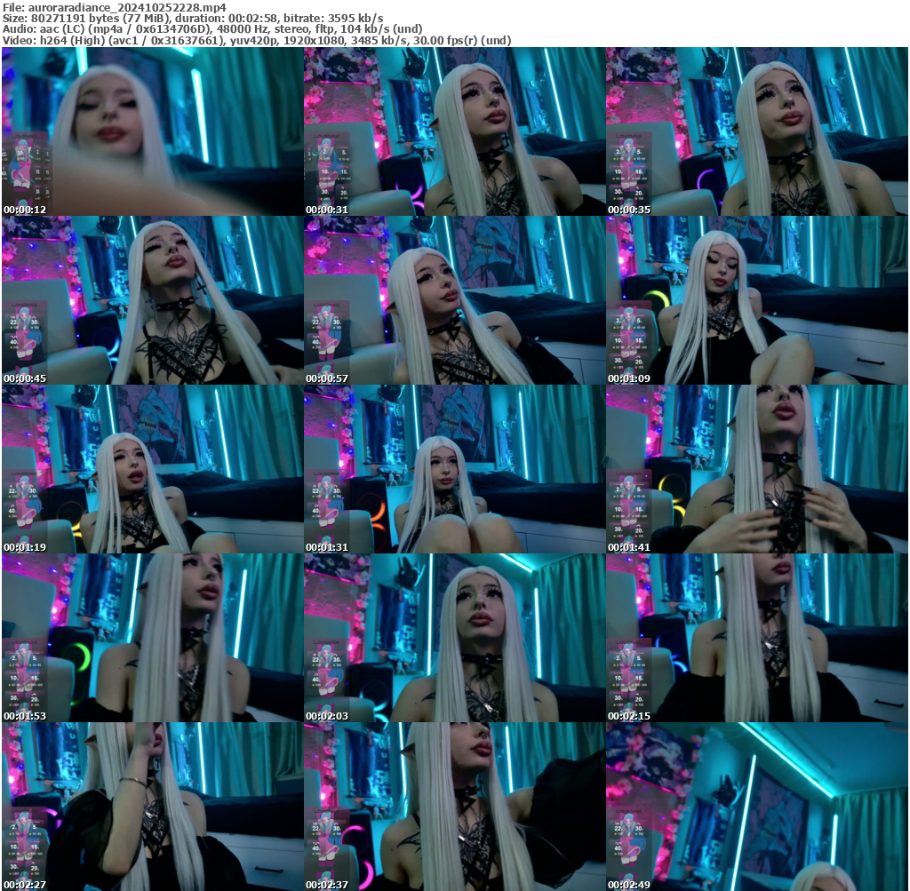 Preview thumb from auroraradiance on 2024-10-25 @ bongacams