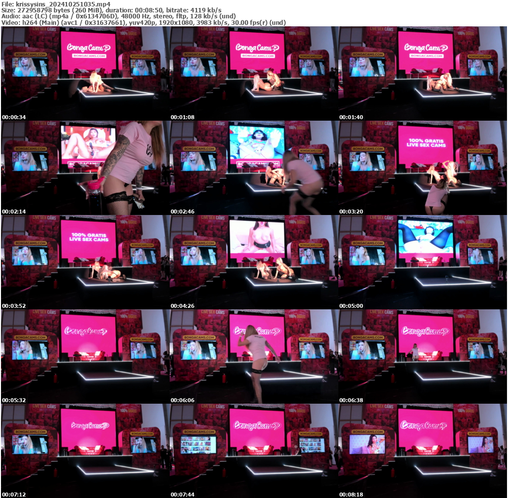 Preview thumb from krissysins on 2024-10-25 @ bongacams