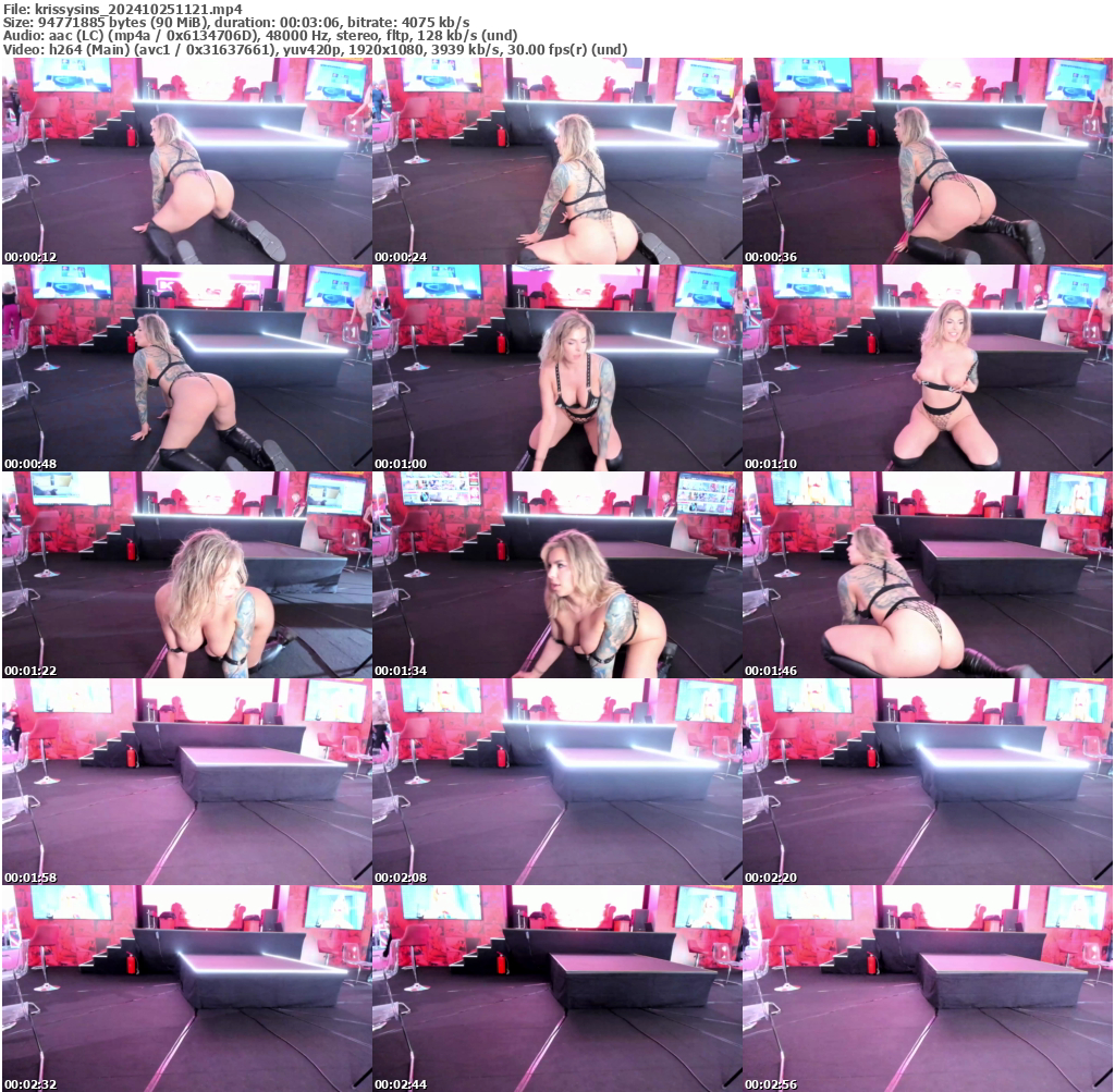 Preview thumb from krissysins on 2024-10-25 @ bongacams