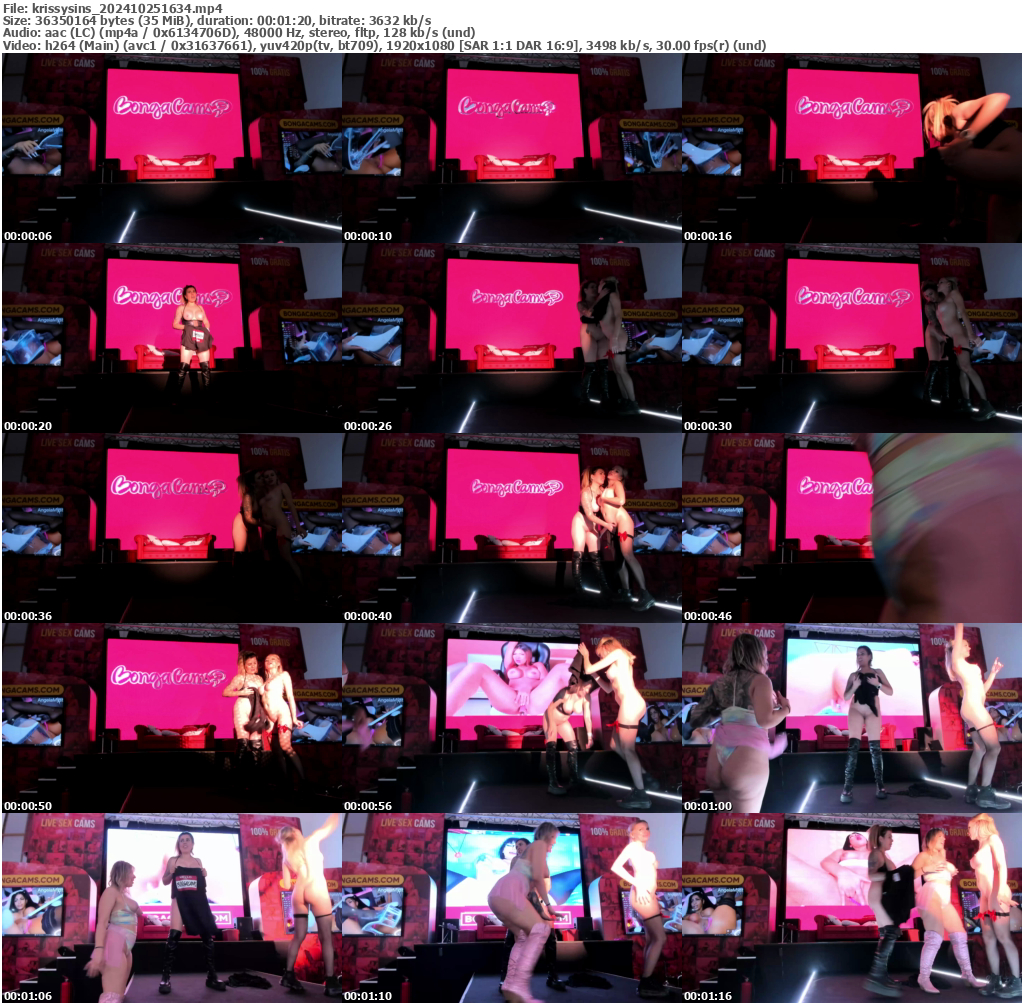 Preview thumb from krissysins on 2024-10-25 @ bongacams