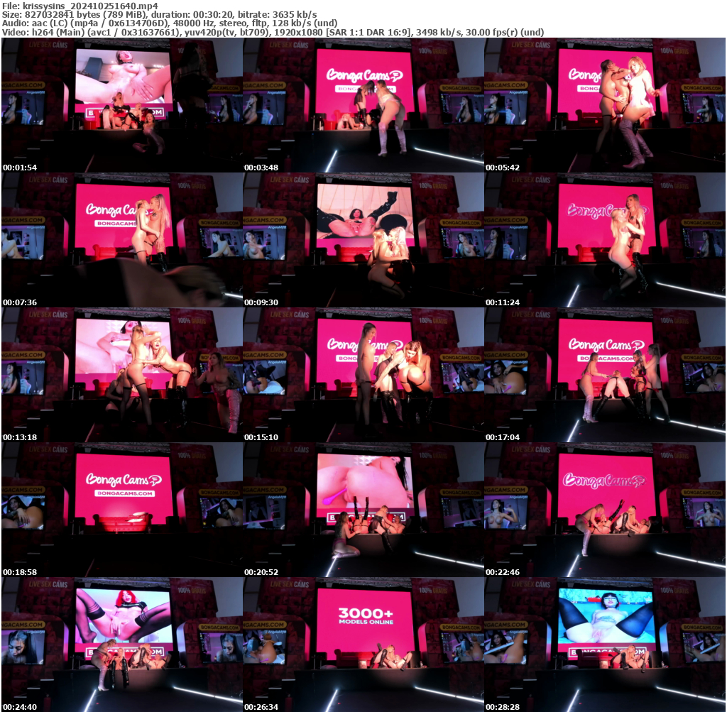 Preview thumb from krissysins on 2024-10-25 @ bongacams