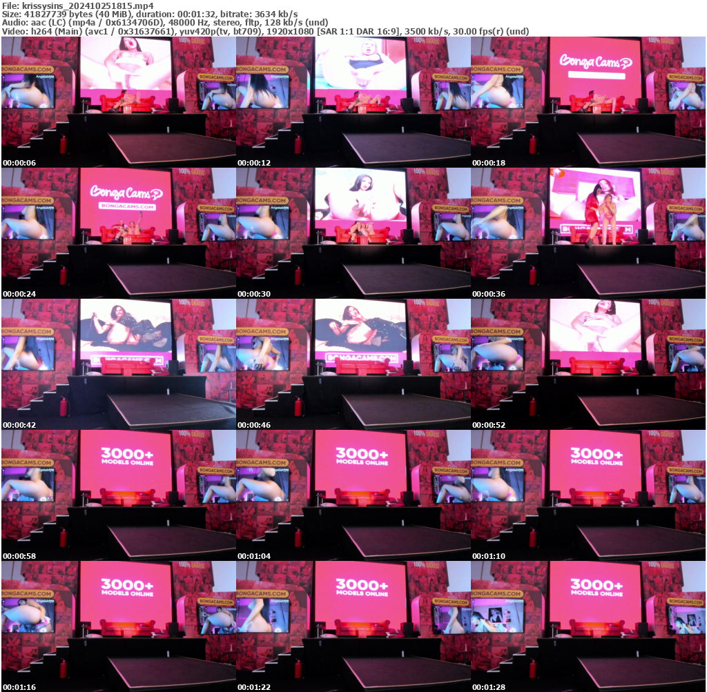 Preview thumb from krissysins on 2024-10-25 @ bongacams