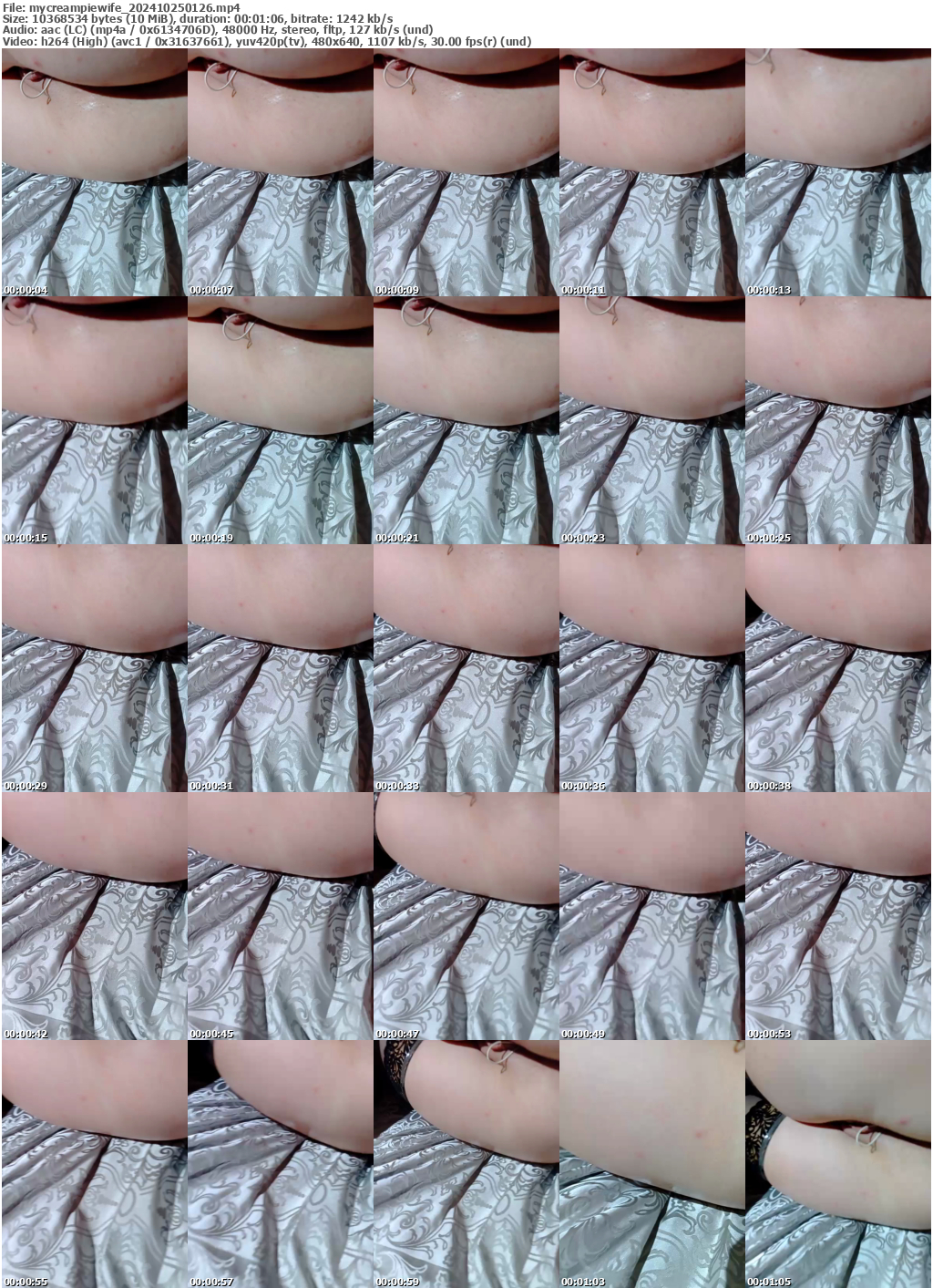 Preview thumb from mycreampiewife on 2024-10-25 @ bongacams