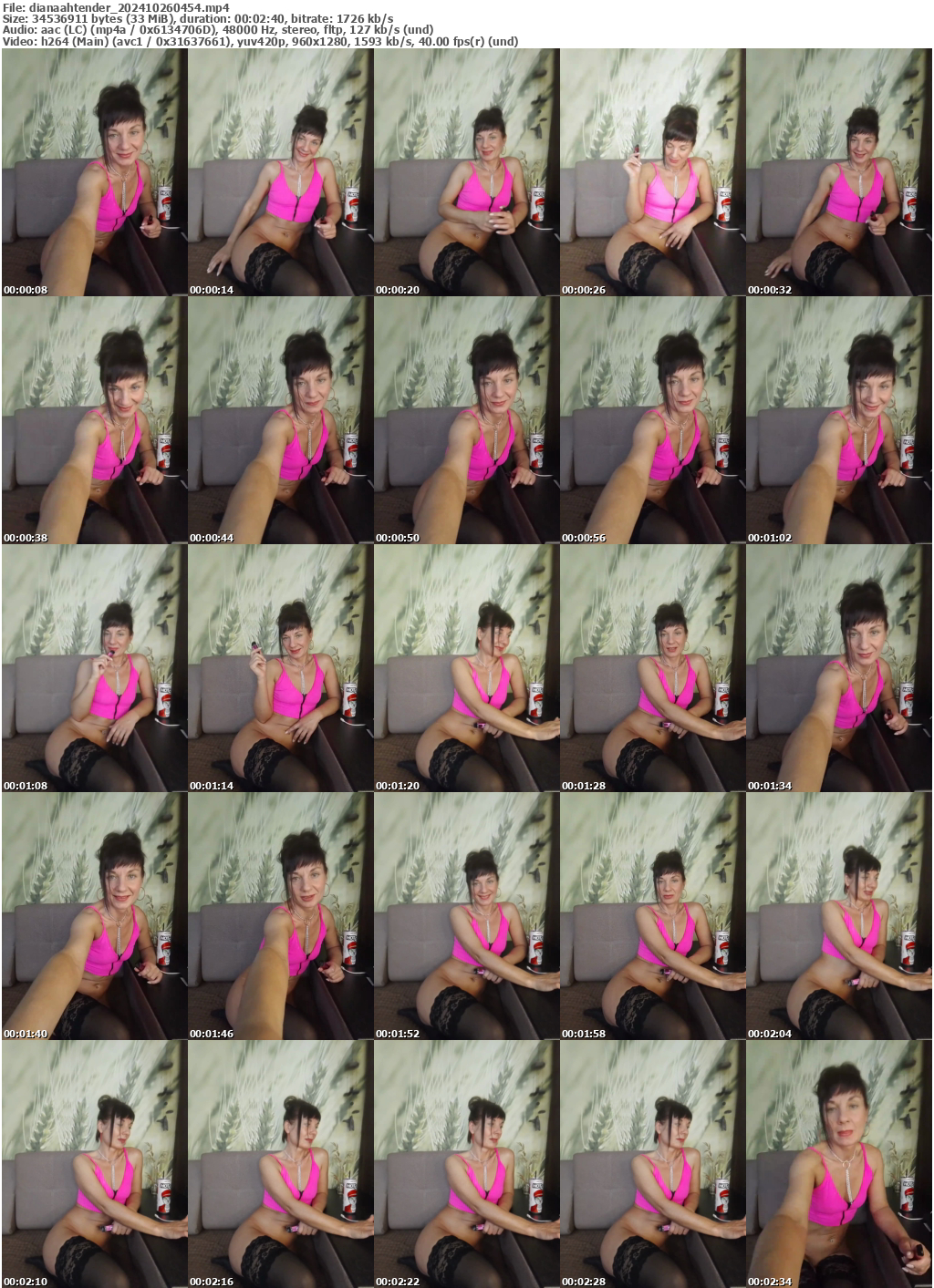 Preview thumb from dianaahtender on 2024-10-26 @ bongacams