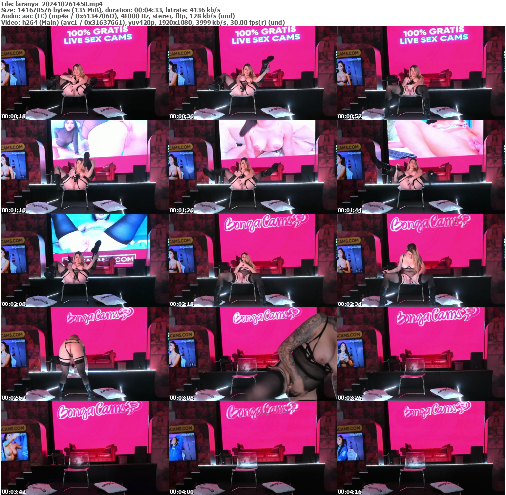 Preview thumb from laranya on 2024-10-26 @ bongacams