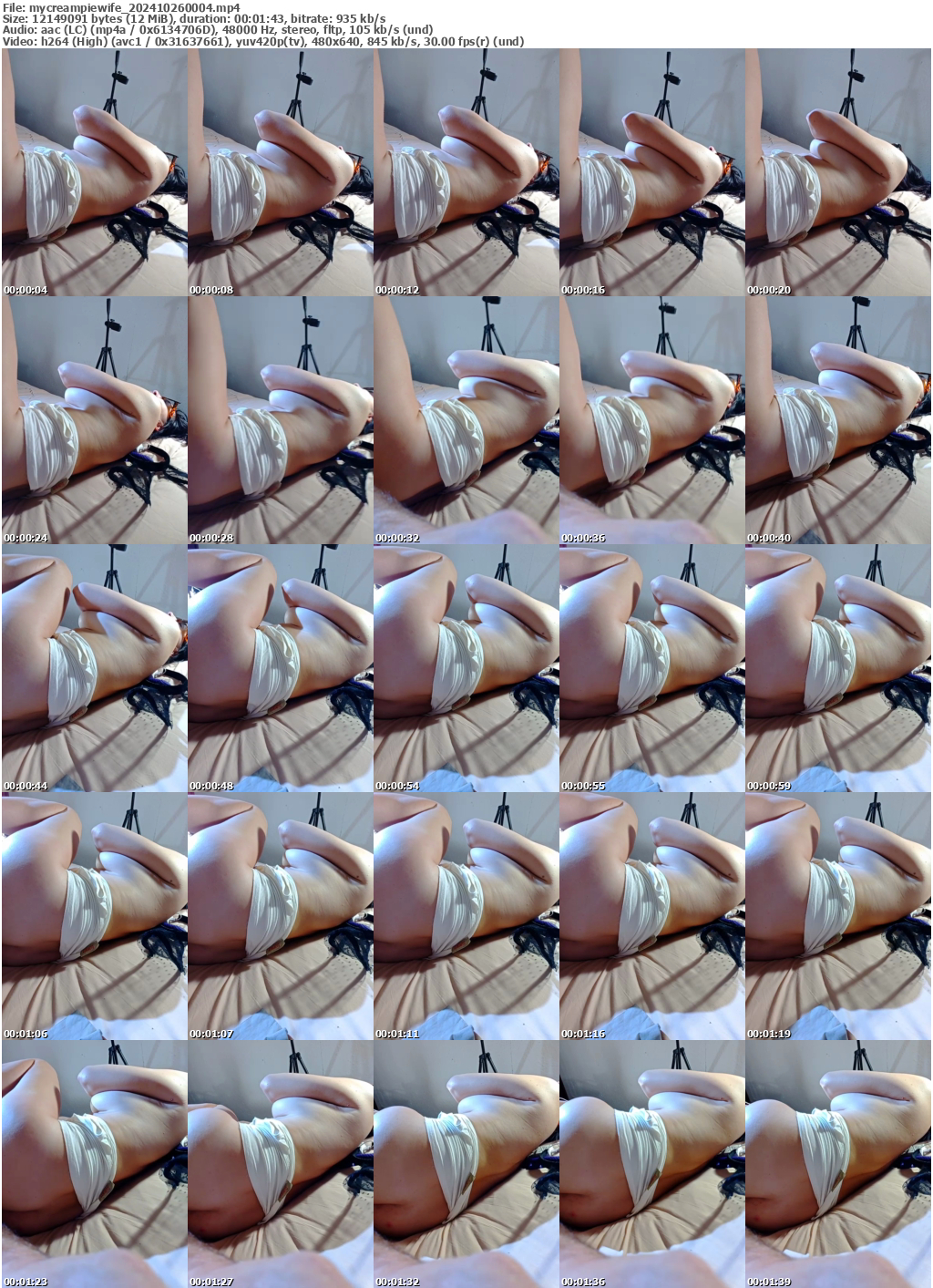 Preview thumb from mycreampiewife on 2024-10-26 @ bongacams