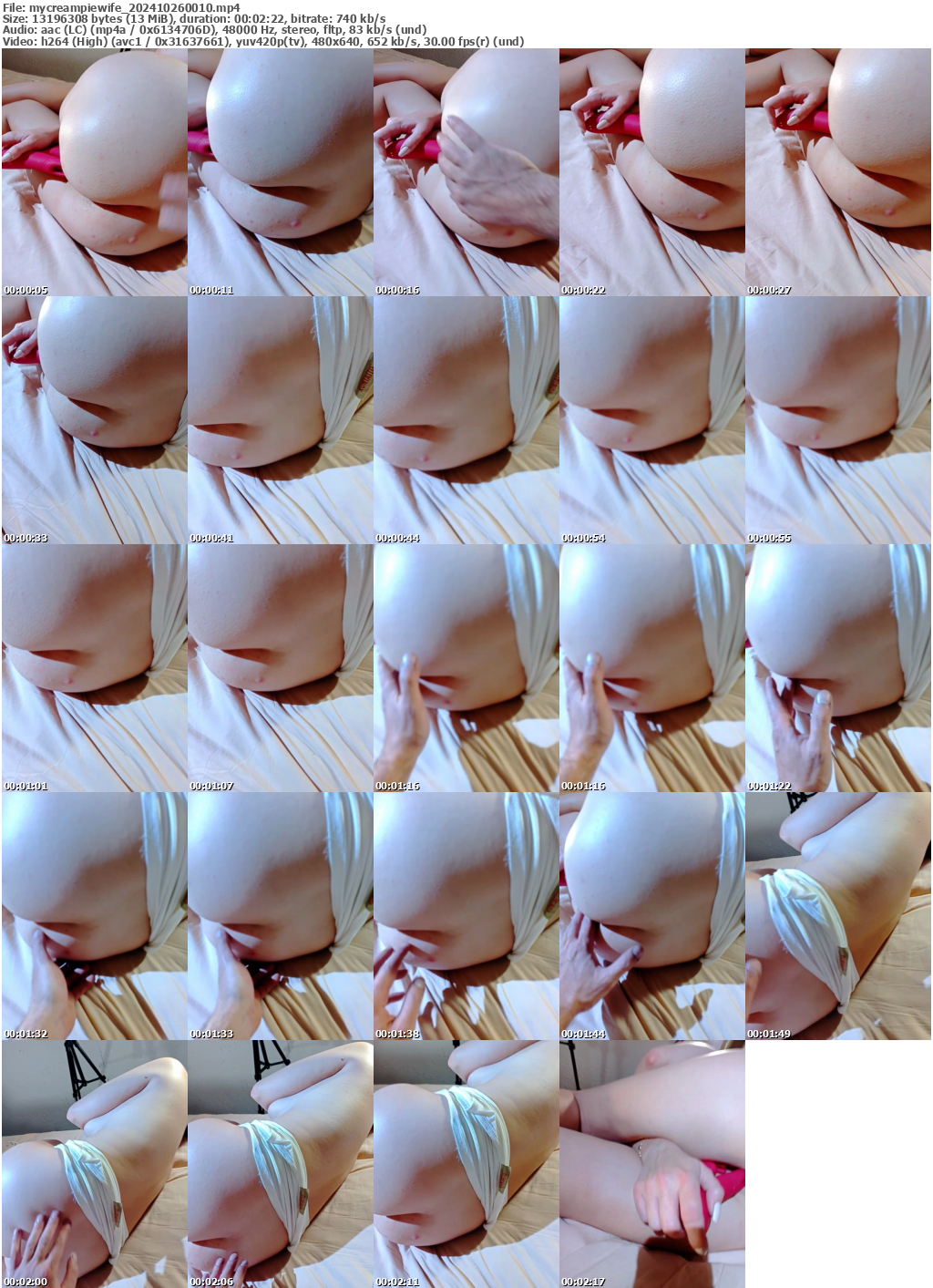 Preview thumb from mycreampiewife on 2024-10-26 @ bongacams