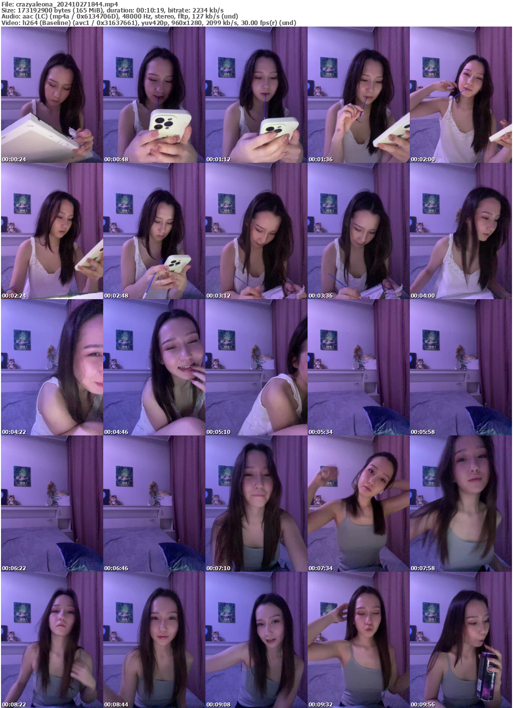 Preview thumb from crazyaleona on 2024-10-27 @ bongacams