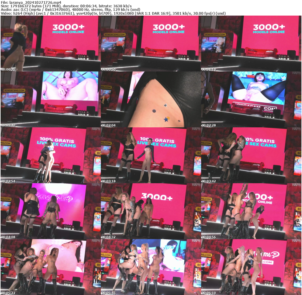 Preview thumb from laranya on 2024-10-27 @ bongacams