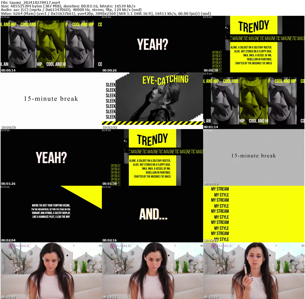 Preview thumb from taanni on 2024-10-27 @ bongacams