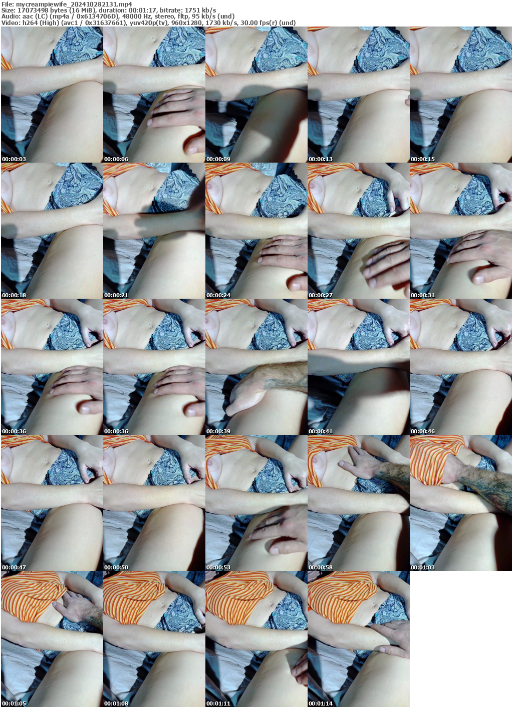 Preview thumb from mycreampiewife on 2024-10-28 @ bongacams