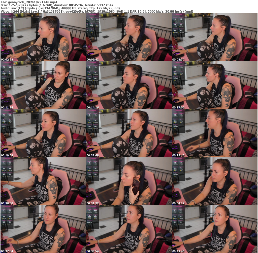 Preview thumb from gennyrock on 2024-10-29 @ bongacams