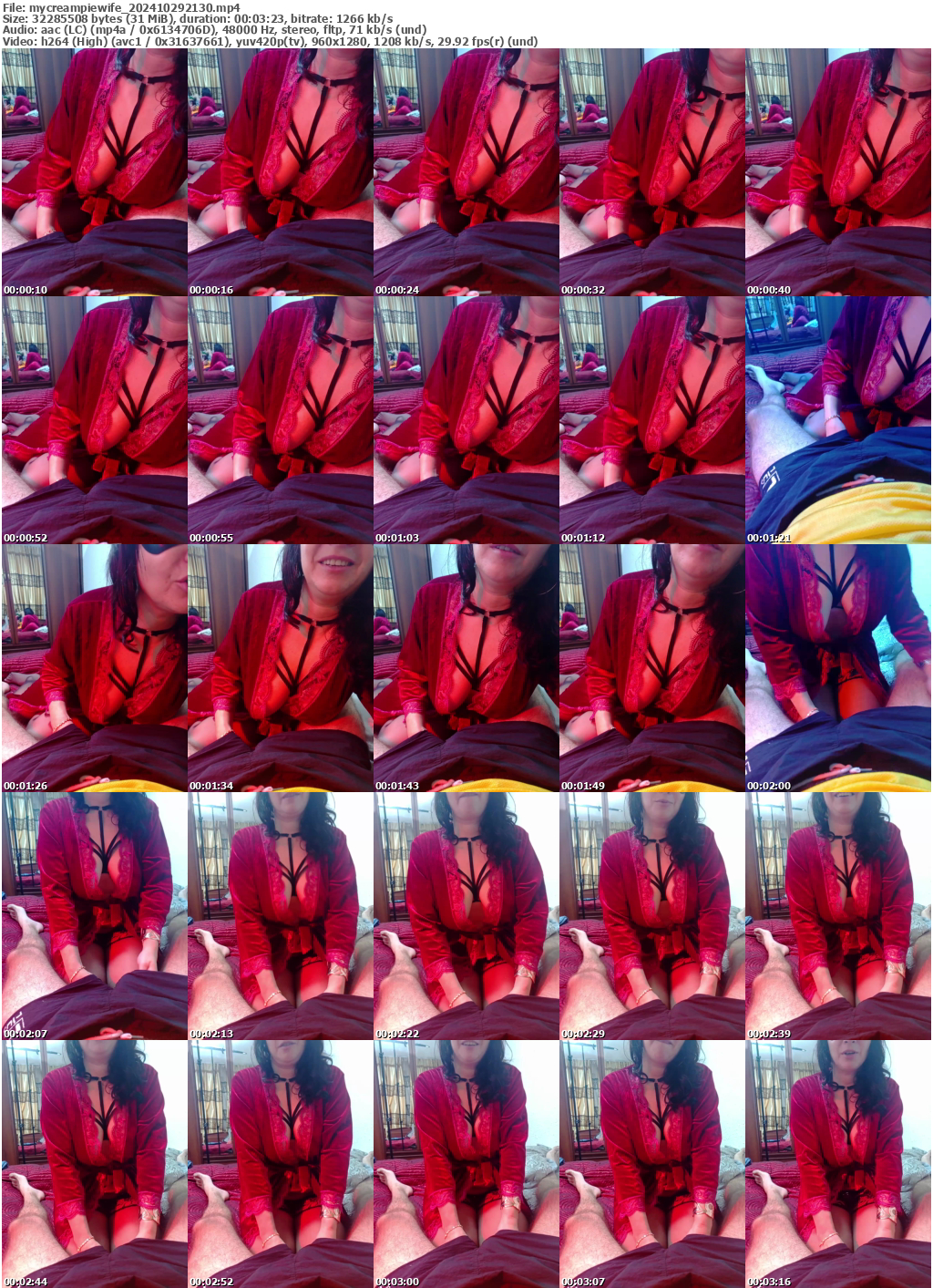 Preview thumb from mycreampiewife on 2024-10-29 @ bongacams