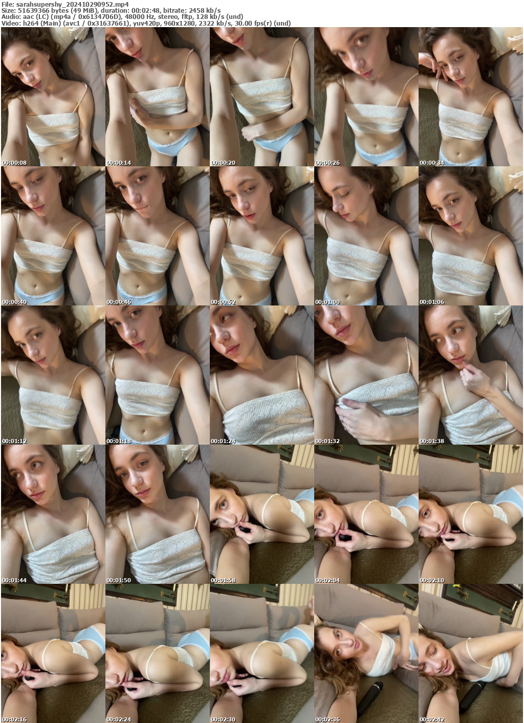 Preview thumb from sarahsupershy on 2024-10-29 @ bongacams