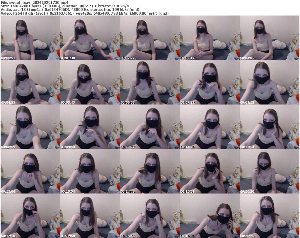 Preview thumb from sweet_foxy on 2024-10-29 @ bongacams