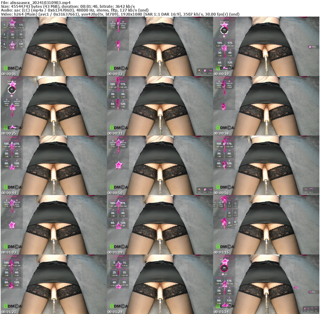 Preview thumb from alissaasex on 2024-10-31 @ bongacams