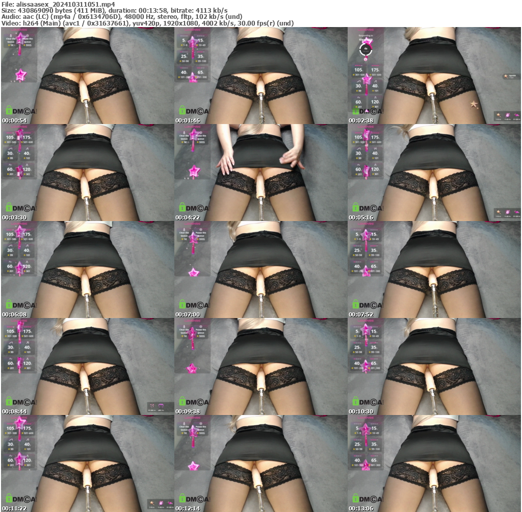 Preview thumb from alissaasex on 2024-10-31 @ bongacams